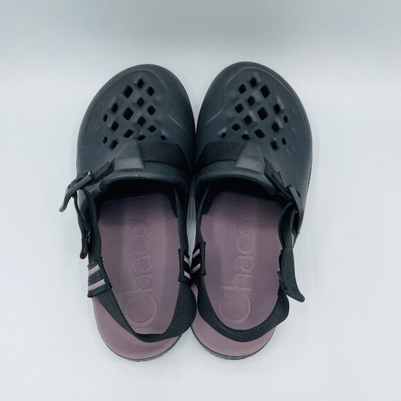Chaco Shoes Womens Size 8 Black Slip On Adjustable Fit Strap Comfort Sandals - Picture 8 of 11